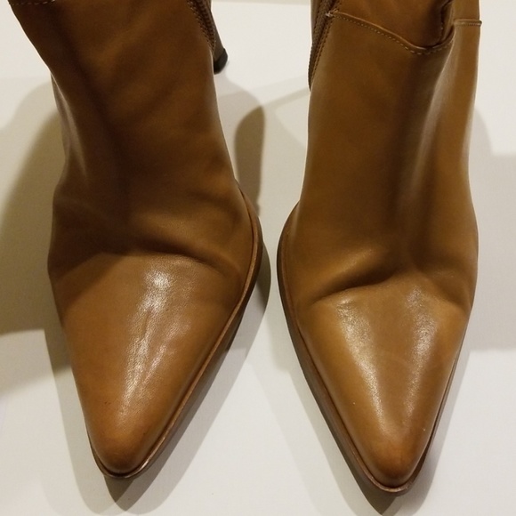 Hillard & Hanson Shoes - Vintage - Camel Tan Ankle Thin-heeled Boot